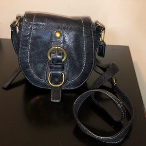 Coach Black Leather Crossbody Bag